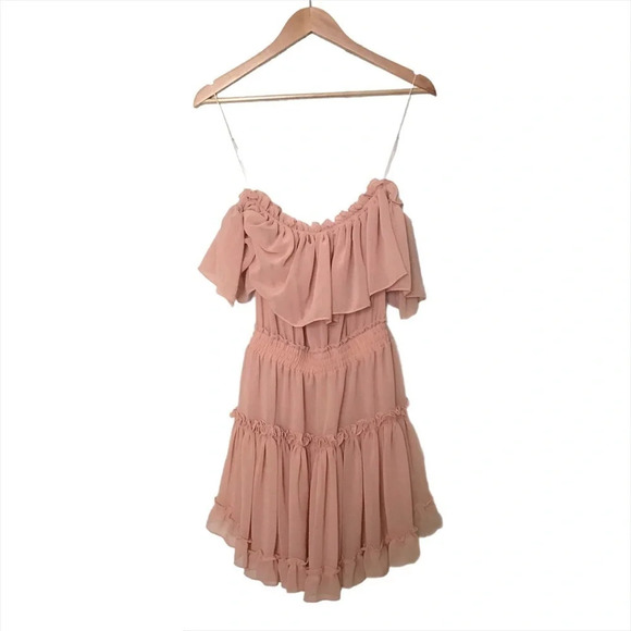 Misa Los Angeles Melis Dress Dusty Rose Chiffon - Picture 5 of 11